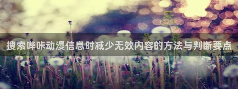 动漫之家网页版:搜索哔咔动漫信息时减少无效内容的方法与判断要点